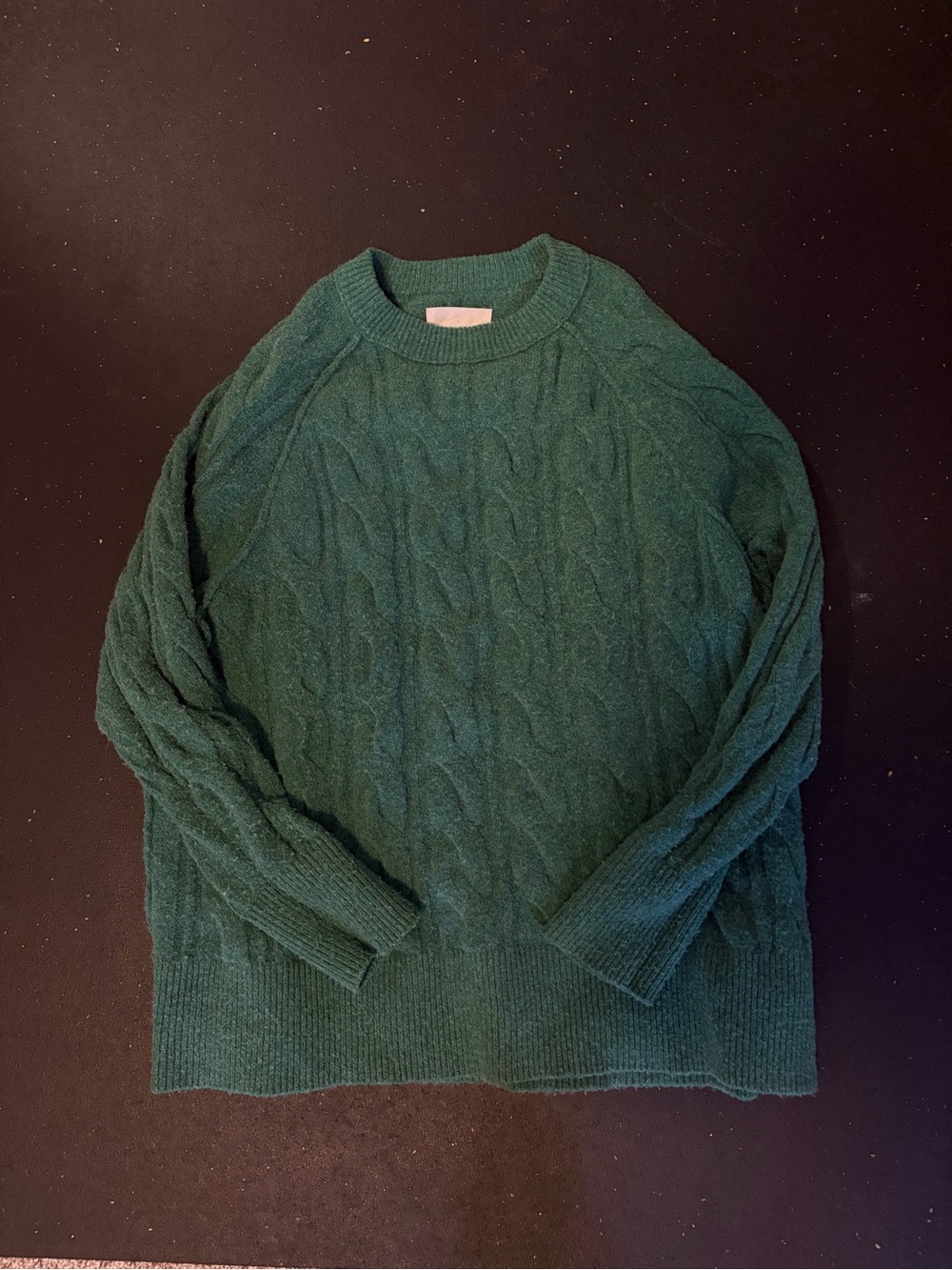 aerie Cableknit oversized Sweater in Forest Green M